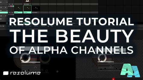 alpha chanel to resolume arena|Resolume alpha channel problems.